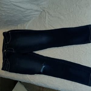 Women's Express Brand, Size 12R Distressed Jeggings. Dark Wash. Excellent shape!